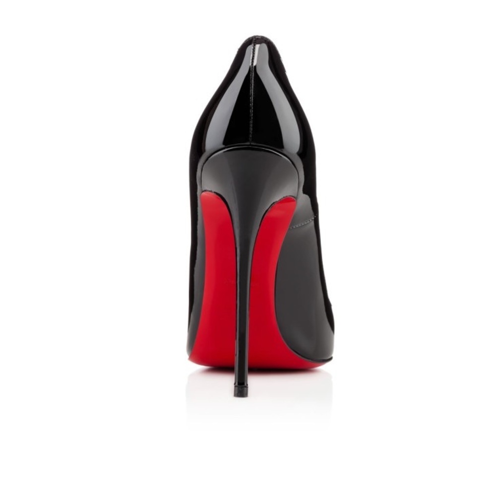 Christian Louboutin Black leather Pointed Stiletto Pumps with Red Soles - Picture 4 of 10